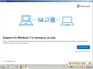 Windows 7 End Of Life Notification