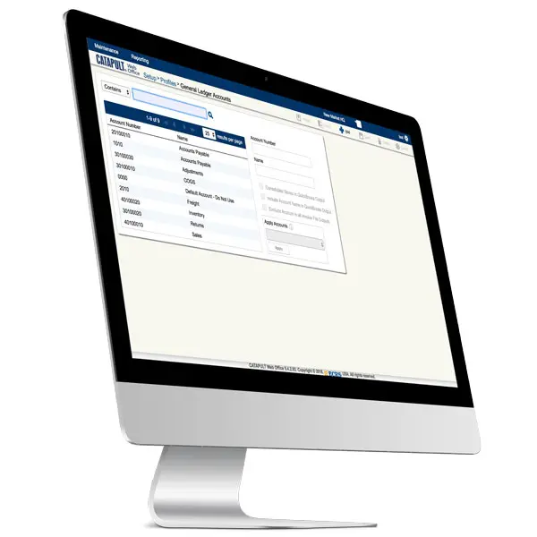 a monitor displays armagh pos report